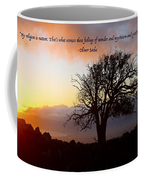Sunset Coffee Mug featuring the photograph My Religion Is Nature, Hawaii by Venetia Featherstone-Witty