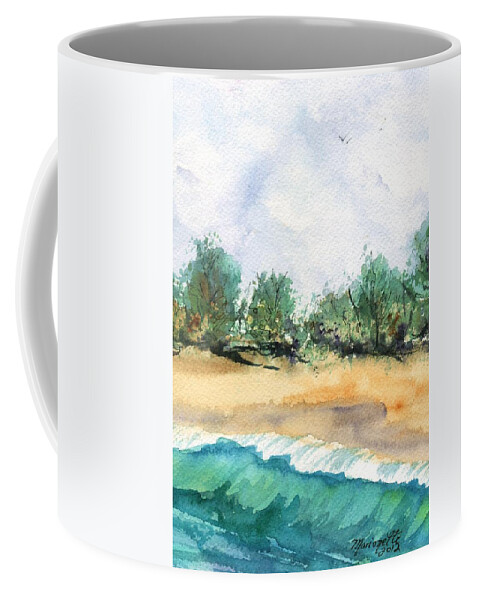 Kauai Beach Coffee Mug featuring the painting My Secret Beach by Marionette Taboniar