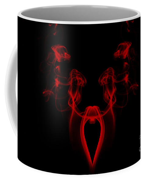 Heart Coffee Mug featuring the photograph My Smoking Heart Red by Steve Purnell