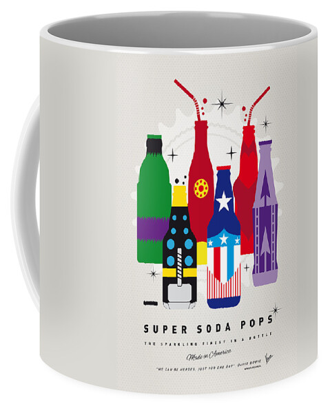Superheroes Coffee Mug featuring the digital art My SUPER SODA POPS No-27 by Chungkong Art