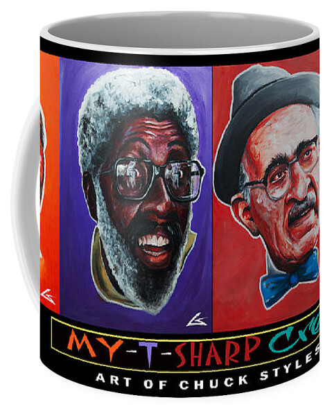 Barber Coffee Mug featuring the painting My-t-sharp Crew by Shop Aethetiks