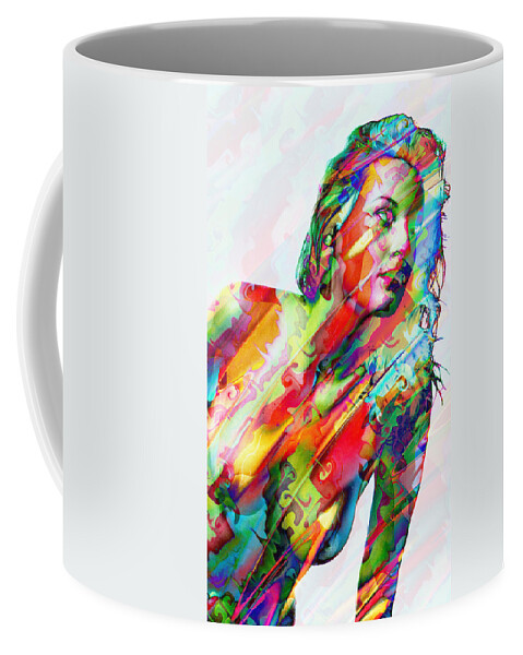 Myriad Of Colors Coffee Mug featuring the mixed media Myriad of Colors by Kiki Art