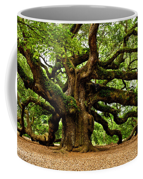  Johns Island Coffee Mug featuring the photograph Mystical Angel Oak Tree by Louis Dallara