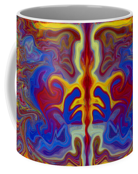 Twisp Coffee Mug featuring the painting Myths of Dragons by Omaste Witkowski