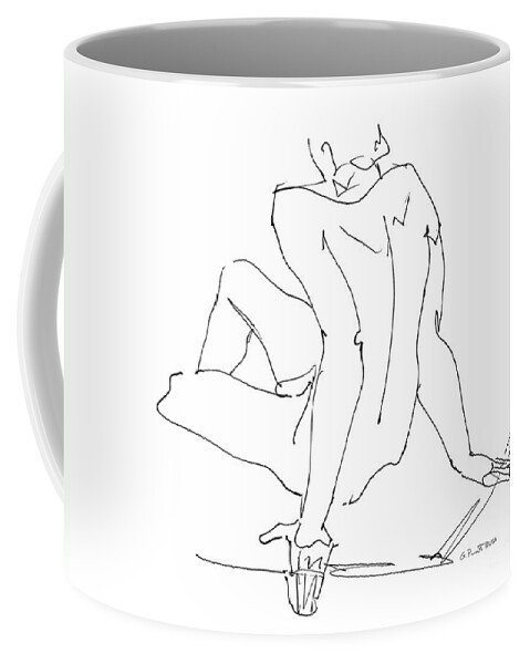 Male Coffee Mug featuring the drawing Naked-Men-Art-15 by Gordon Punt