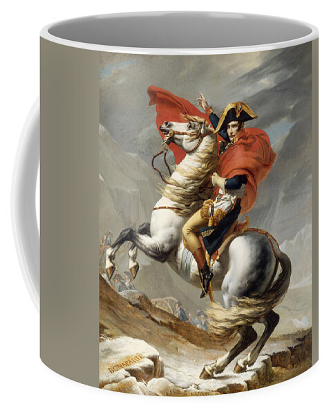 Napoleon Coffee Mug featuring the painting Napoleon Bonaparte on Horseback by War Is Hell Store