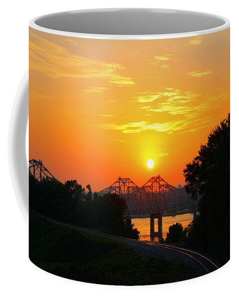 Mississippi Coffee Mug featuring the photograph Natchez Sunset by Karen Wagner