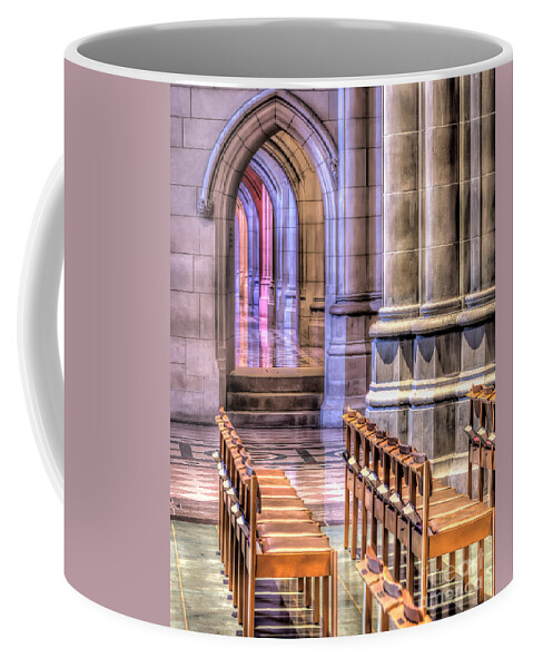 National Cathedral Coffee Mug featuring the photograph National Cathedral side portal by Izet Kapetanovic