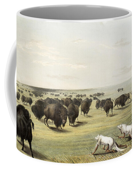 History Coffee Mug featuring the painting Native Americans Camouflaged by Science Source