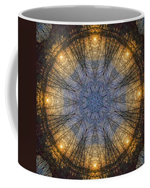 Mandala Coffee Mug featuring the photograph Nature's Skylight Mandala 1 by Beth Venner