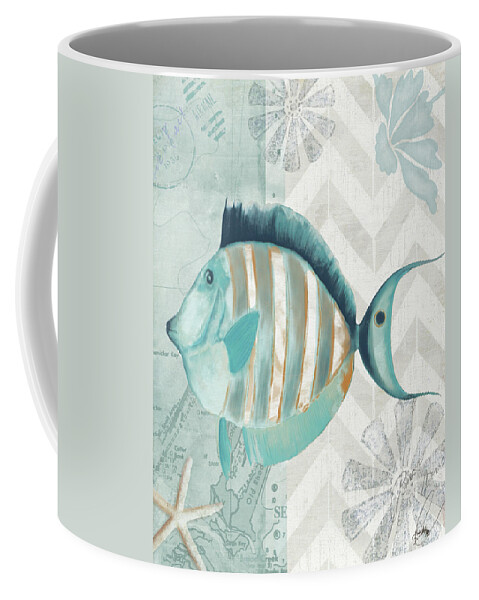 Nautical Coffee Mug featuring the painting Nautical World Vi by Elizabeth Medley