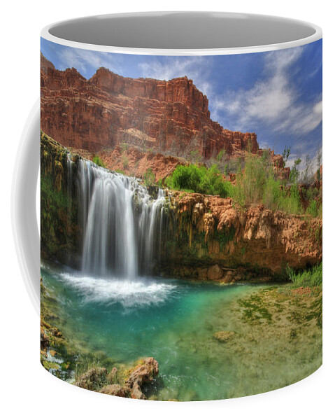 Waterfall Coffee Mug featuring the photograph Navajo Falls by Lori Deiter