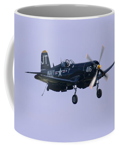 Navy Coffee Mug featuring the photograph Navy Plane by Stacy C Bottoms