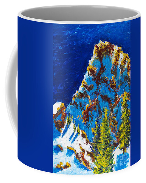 Mountains Coffee Mug featuring the painting Needles Two by Walt Brodis