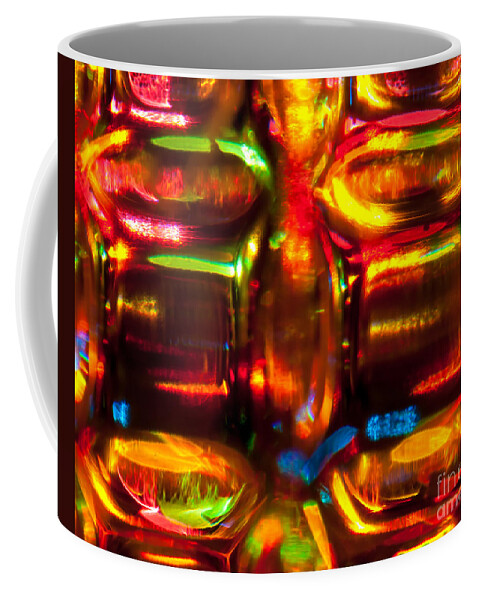 Abstract Coffee Mug featuring the photograph Neon Tiki by Anthony Sacco