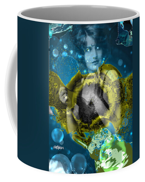 Neptune's Daughter Coffee Mug featuring the digital art Neptune's Daughter by Seth Weaver