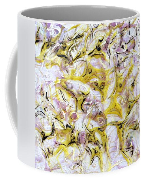 Neuron Coffee Mug featuring the painting Neurology by Regina Valluzzi