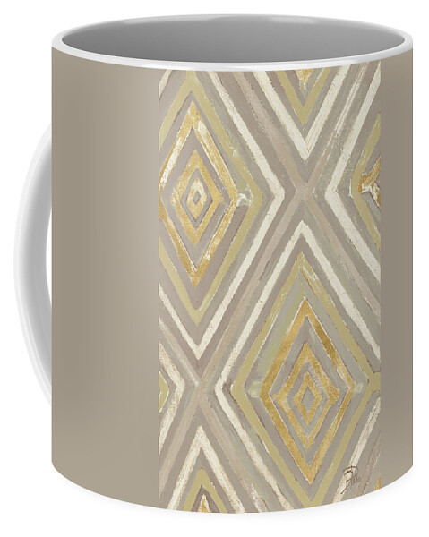 Neutral Coffee Mug featuring the painting Neutral Ikats by Patricia Pinto