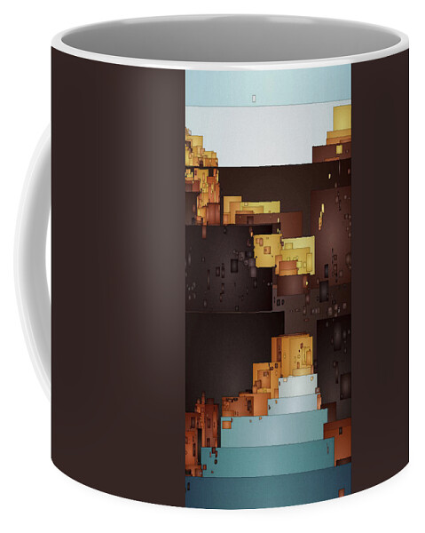 Digital Coffee Mug featuring the digital art New Pueblo 1 by David Hansen