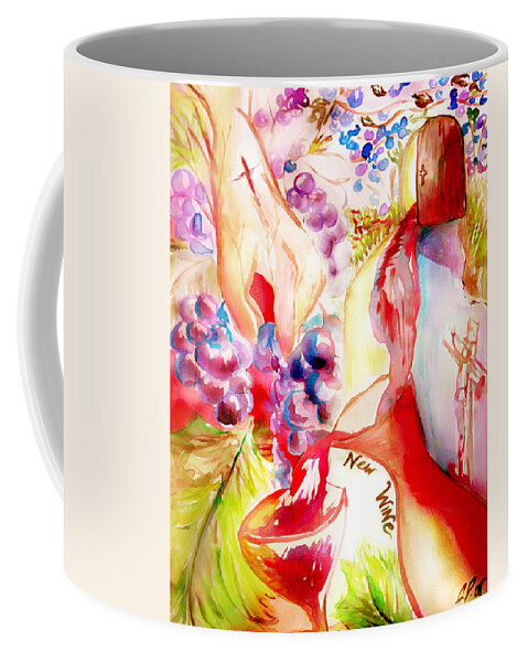 New Wine Coffee Mug featuring the painting New Wine by Jennifer Page