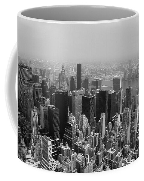 Nyc Coffee Mug featuring the photograph New York City Black and White by Debra Forand