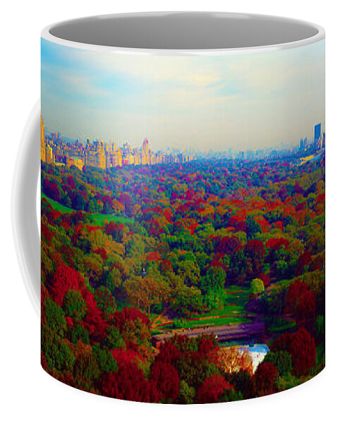 New Coffee Mug featuring the photograph New York City Central Park South by Tom Jelen