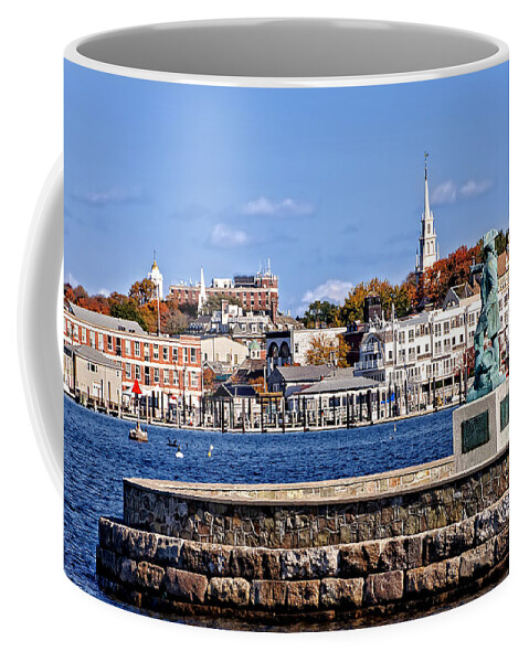 Newport Coffee Mug featuring the photograph Newport Harbor from King Park by Mitchell R Grosky