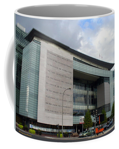 Journalism Coffee Mug featuring the photograph Newseum in Washington DC by Lingfai Leung