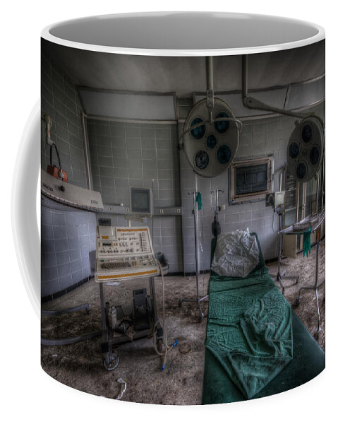 German Coffee Mug featuring the digital art NHS by Nathan Wright