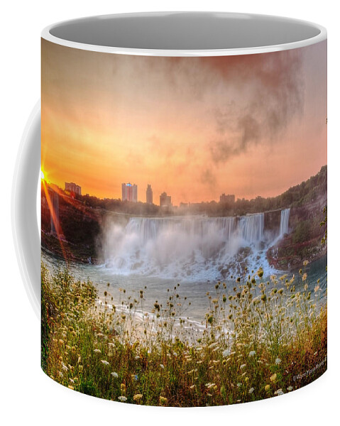 Niagara Falls Coffee Mug featuring the photograph Niagara Falls Canada Sunrise by Wayne Moran
