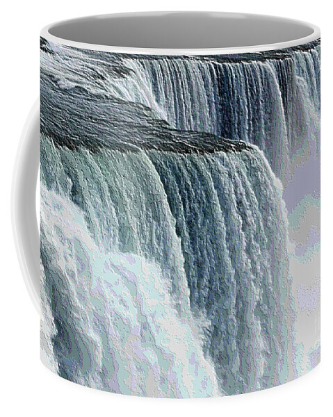 Niagara Falls Coffee Mug featuring the photograph Niagara Falls Closeup Topography Effect by Rose Santuci-Sofranko