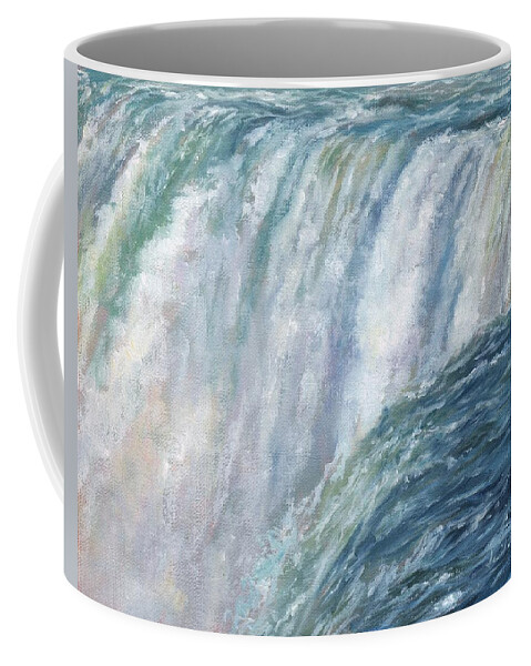 Niagara Coffee Mug featuring the painting Niagara Falls by David Stribbling