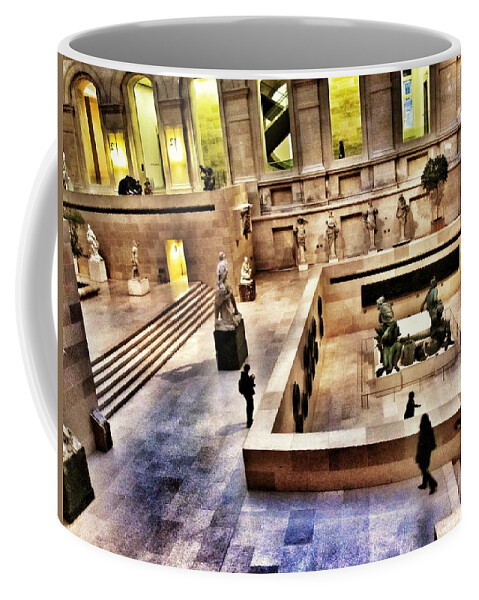 Louvre Coffee Mug featuring the photograph Night at The Louvre by Marianna Mills