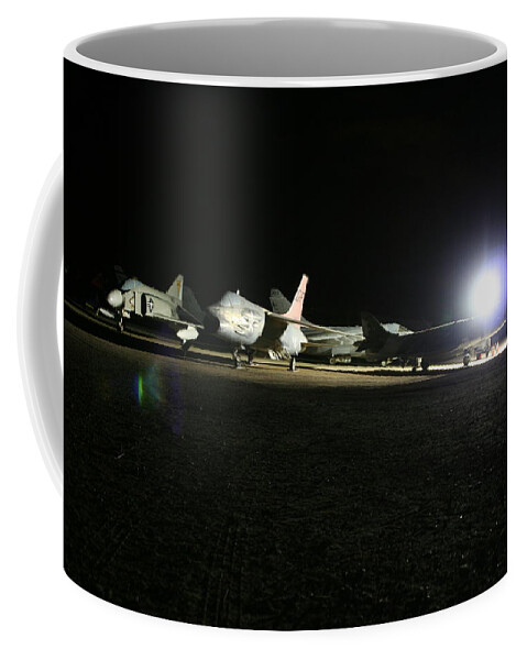 F-4 Coffee Mug featuring the photograph Night Crusader by David S Reynolds