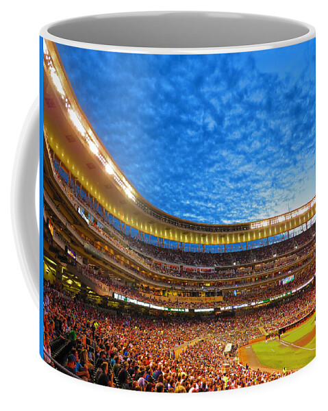 Baseball Coffee Mug featuring the photograph Night Game at Target Field by Hermes Fine Art