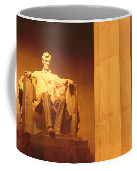 Photography Coffee Mug featuring the photograph Night, Lincoln Memorial, Washington Dc by Panoramic Images