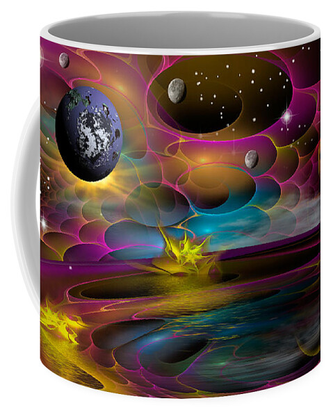 Phil Sadler Coffee Mug featuring the digital art Night Sky by Phil Sadler
