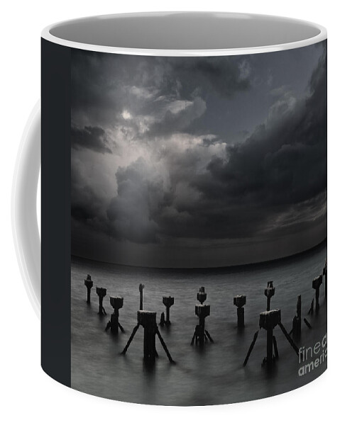 Tranquil Scene Coffee Mug featuring the photograph Night Storm over The Florida Keys by Keith Kapple