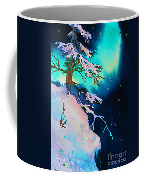 Night Coffee Mug featuring the painting Night Veil by Teresa Ascone