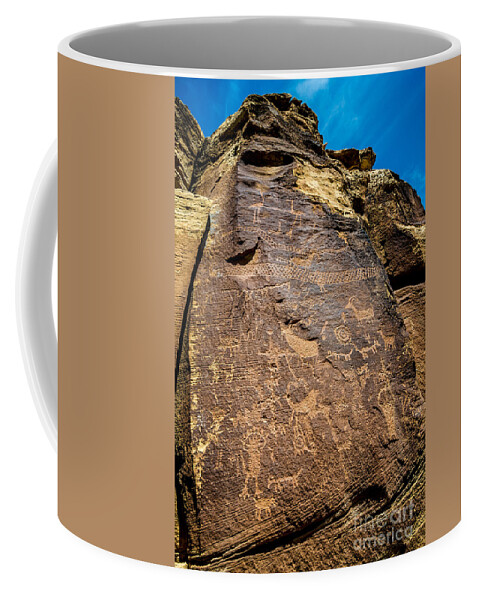 Nine Mile Canyon Coffee Mug featuring the photograph Nine Mile Canyon Petroglyphs - Utah by Gary Whitton