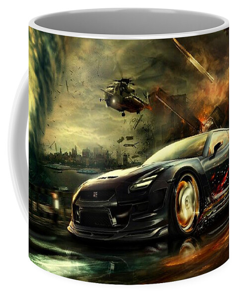 Nissan Gtr Coffee Mug featuring the photograph Nissan G T R by Movie Poster Prints