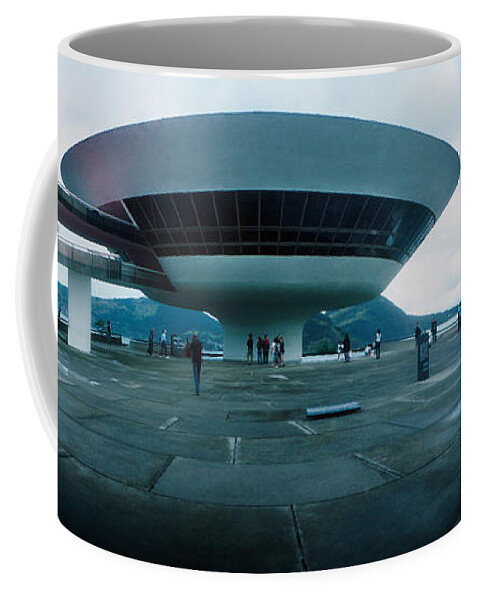 Photography Coffee Mug featuring the photograph Niteroi Contemporary Art Museum by Panoramic Images
