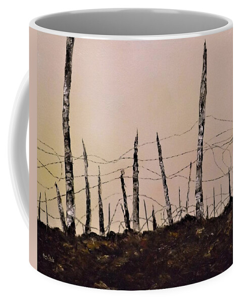 Great War Coffee Mug featuring the painting No Mans Land by Barry BLAKE