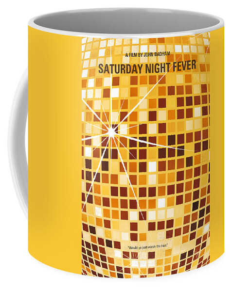 Saturday Night Fever Coffee Mug featuring the digital art No074 My saturday night fever minimal movie poster by Chungkong Art
