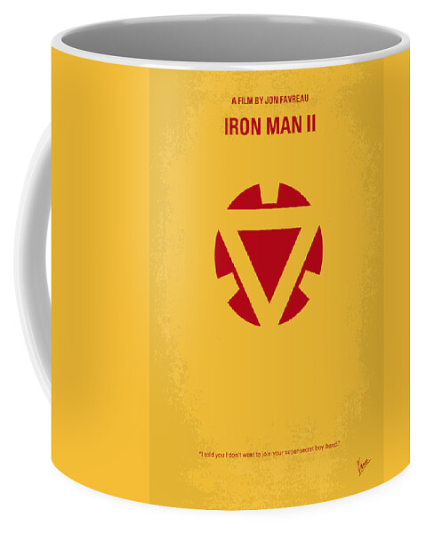 Iron Man Coffee Mug featuring the digital art No113 My Iron man minimal movie posterNo113-2 My Iron man 2 minimal movie poster by Chungkong Art