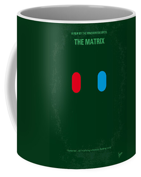 The Matrix Coffee Mug featuring the digital art No117 My MATRIX minimal movie poster by Chungkong Art