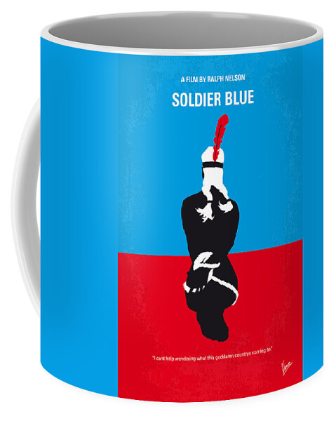 Soldier Blue Coffee Mug featuring the digital art No136 My SOLDIER BLUE minimal movie poster by Chungkong Art