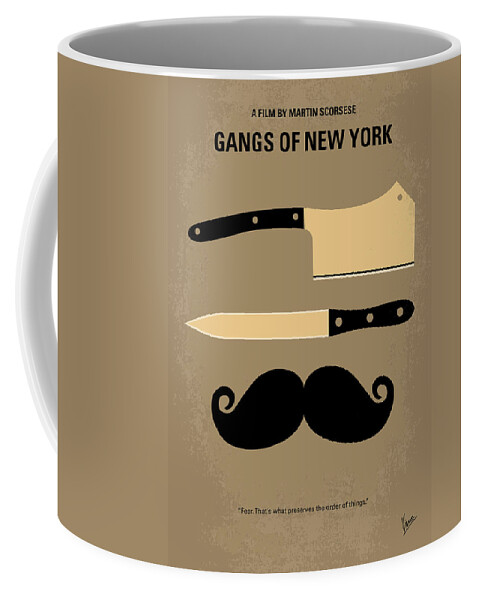 Gangs Of New York Coffee Mug featuring the digital art No195 My Gangs of New York minimal movie poster by Chungkong Art