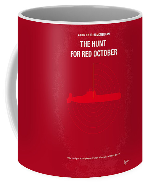 The Hunt For Red October Coffee Mug featuring the digital art No198 My The Hunt for Red October minimal movie poster by Chungkong Art