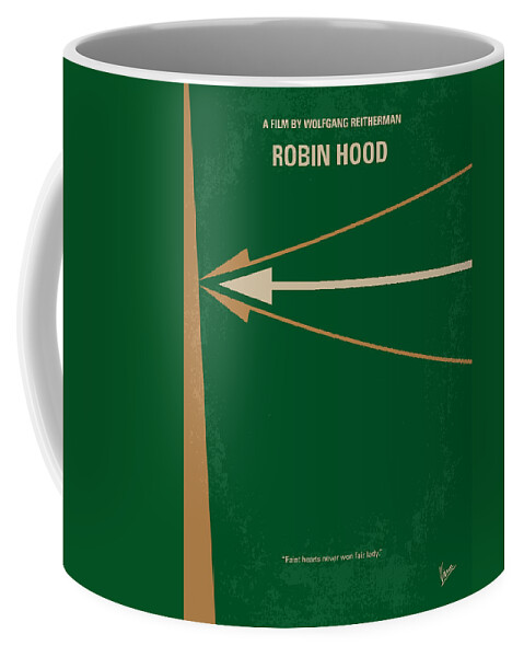 Robin Coffee Mug featuring the digital art No237 My Robin Hood minimal movie poster by Chungkong Art